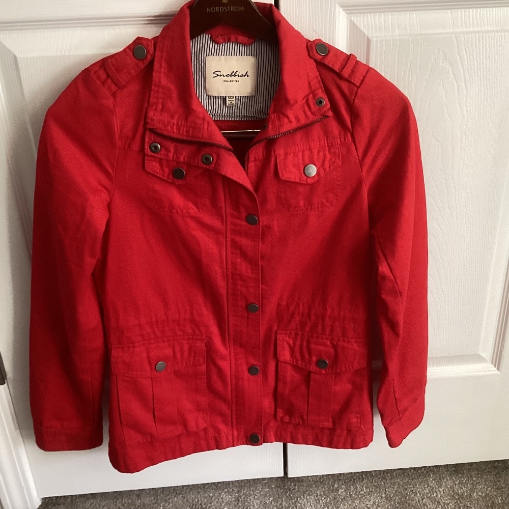 Ladies Snobbish Collection Snap n ZIP Closure Jacket Size Small Red